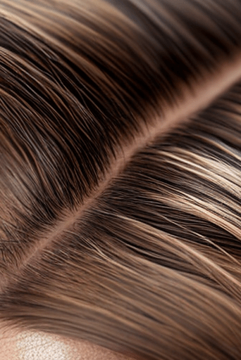 Nahaufnahmeh einer gesunden Kopfhaut