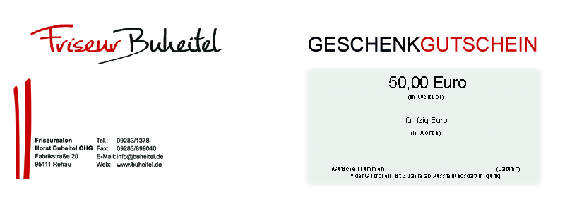Bild von einem Friseur Buheitel Gutschein